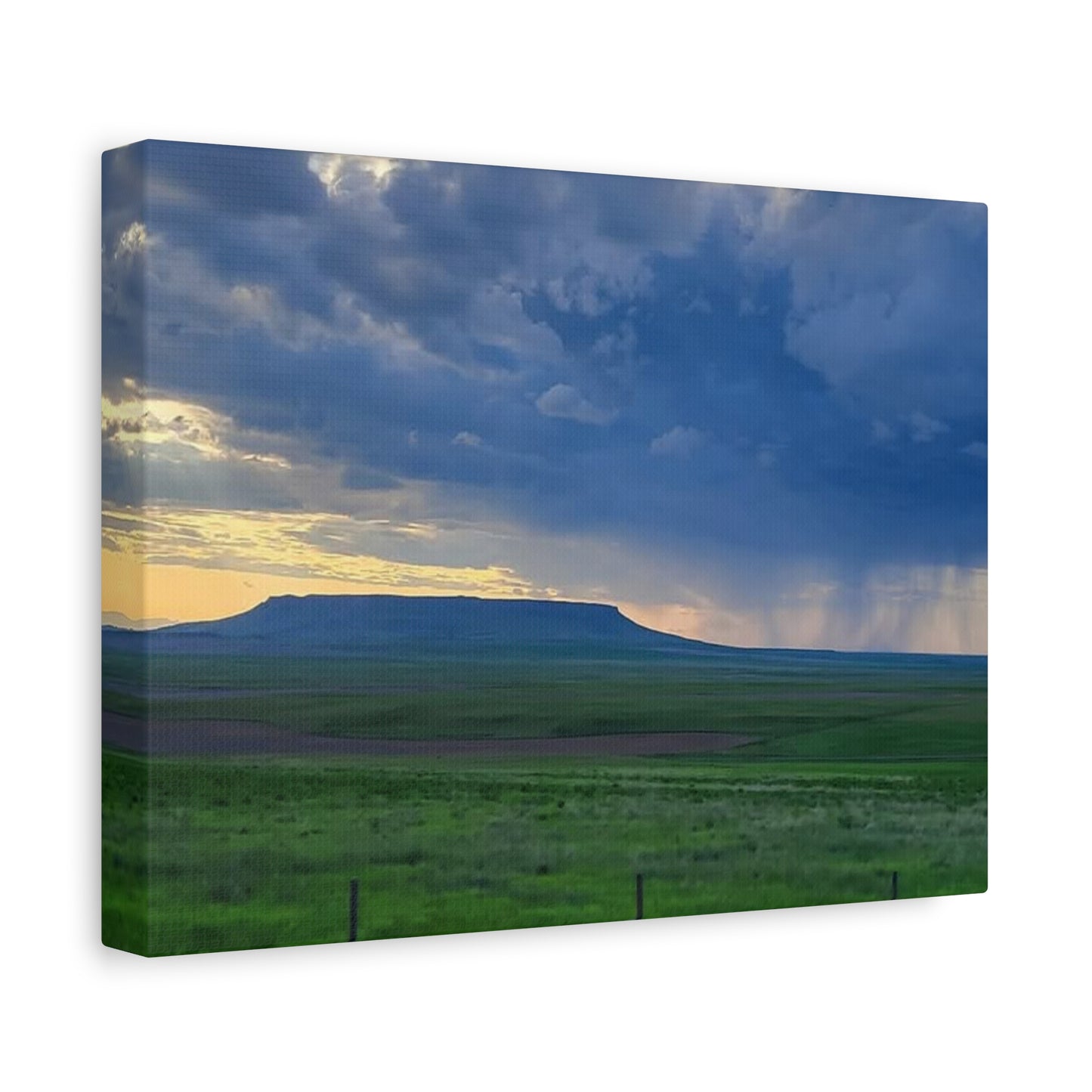 Square Butte Montana Storm Landscape Canvas Print, Nature Wall Art, Home Decor for Nature Lovers, Scenic Artwork