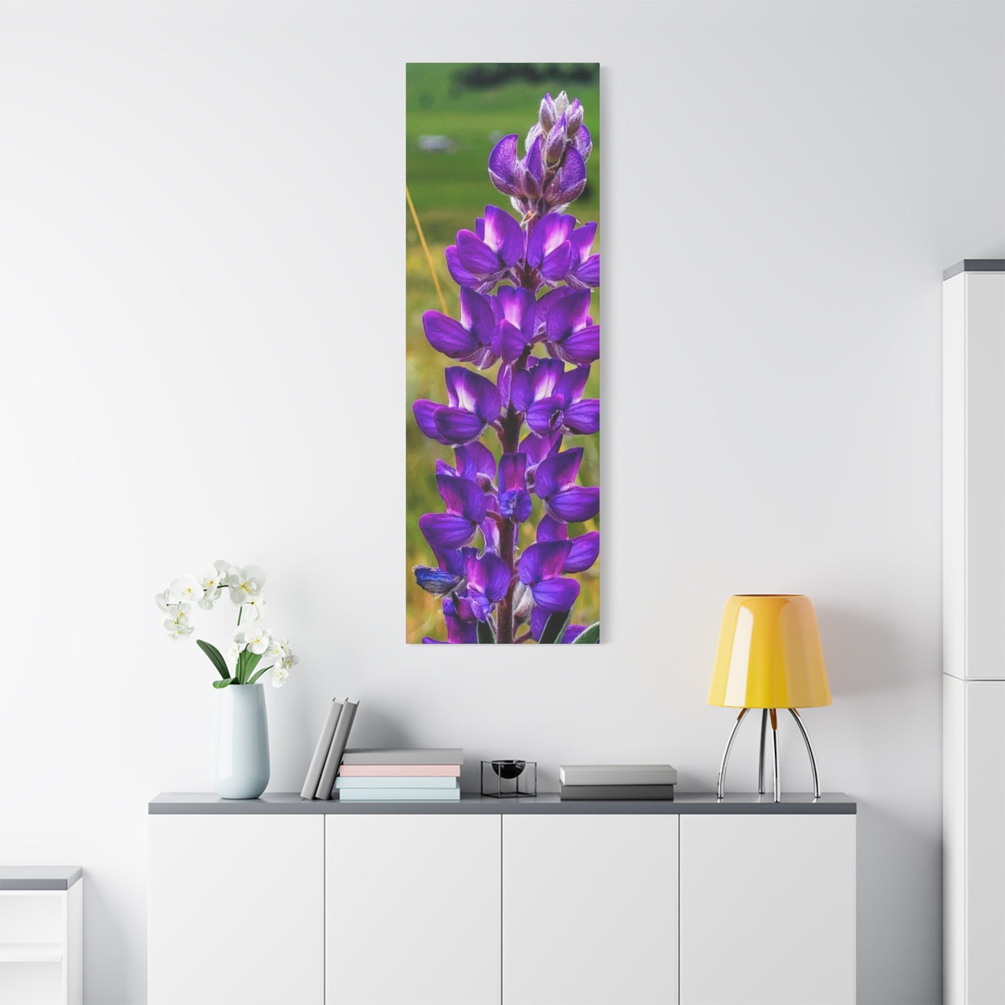 Purple Lupin Canvas Art Print, Floral Wall Decor, Nature Photography, Home Decor, Gift for Plant Lovers, Living Room Art