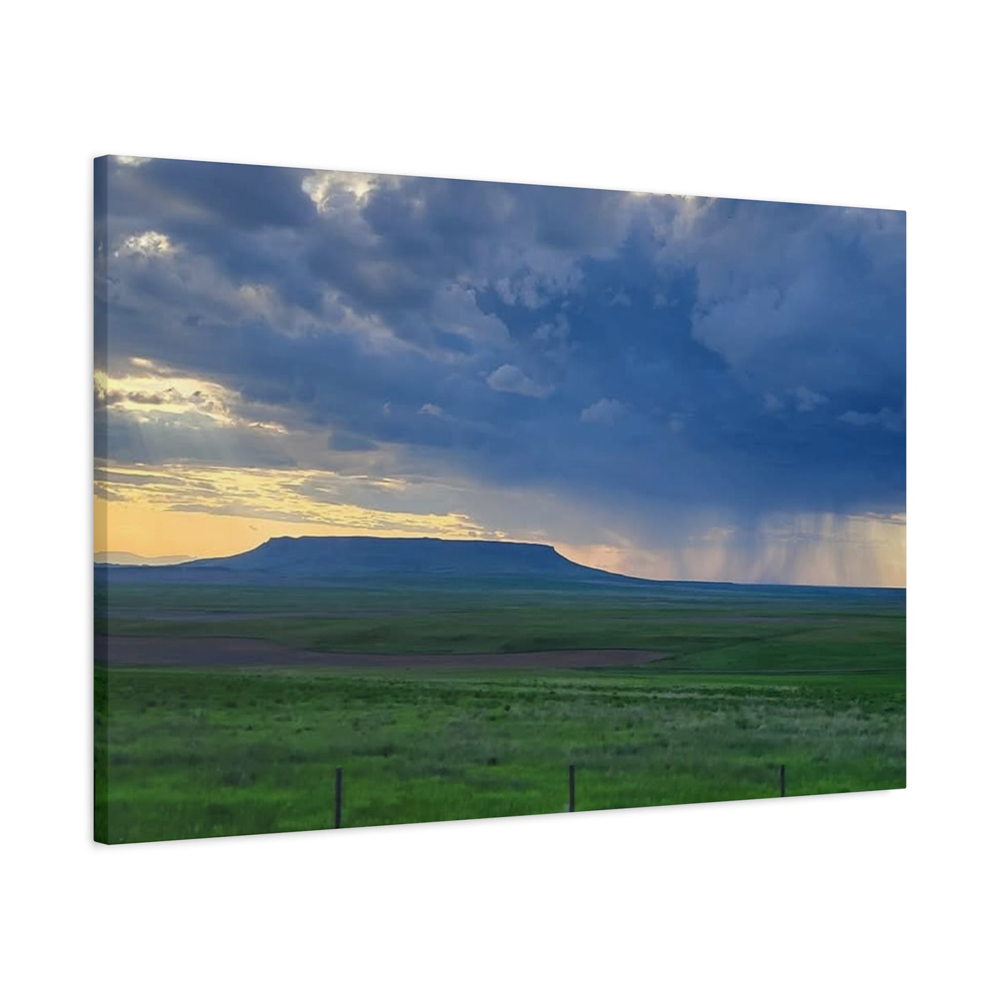 Square Butte Montana Storm Landscape Canvas Print, Nature Wall Art, Home Decor for Nature Lovers, Scenic Artwork