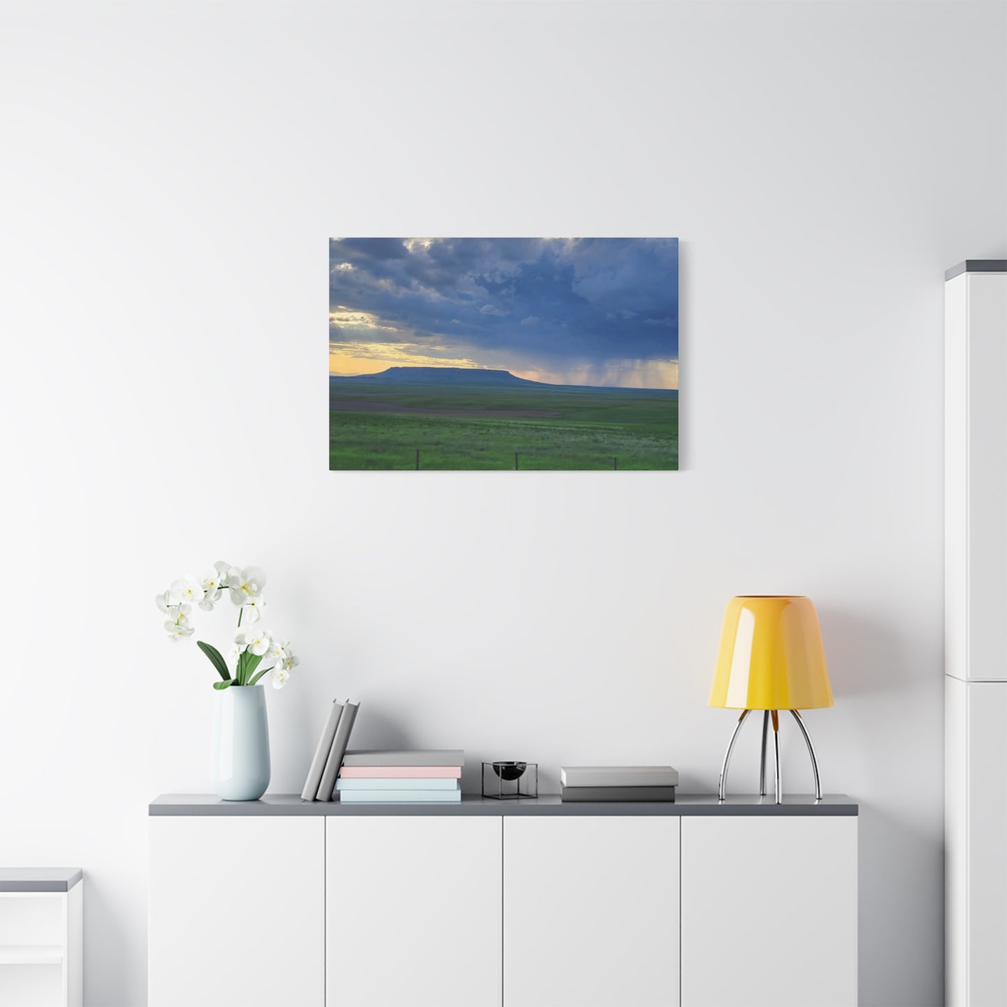Square Butte Montana Storm Landscape Canvas Print, Nature Wall Art, Home Decor for Nature Lovers, Scenic Artwork