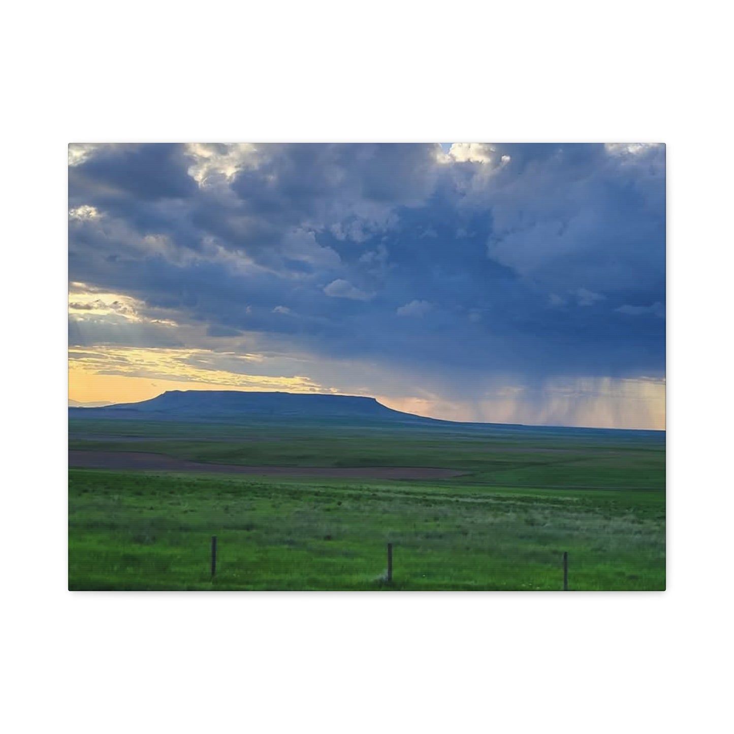 Square Butte Montana Storm Landscape Canvas Print, Nature Wall Art, Home Decor for Nature Lovers, Scenic Artwork