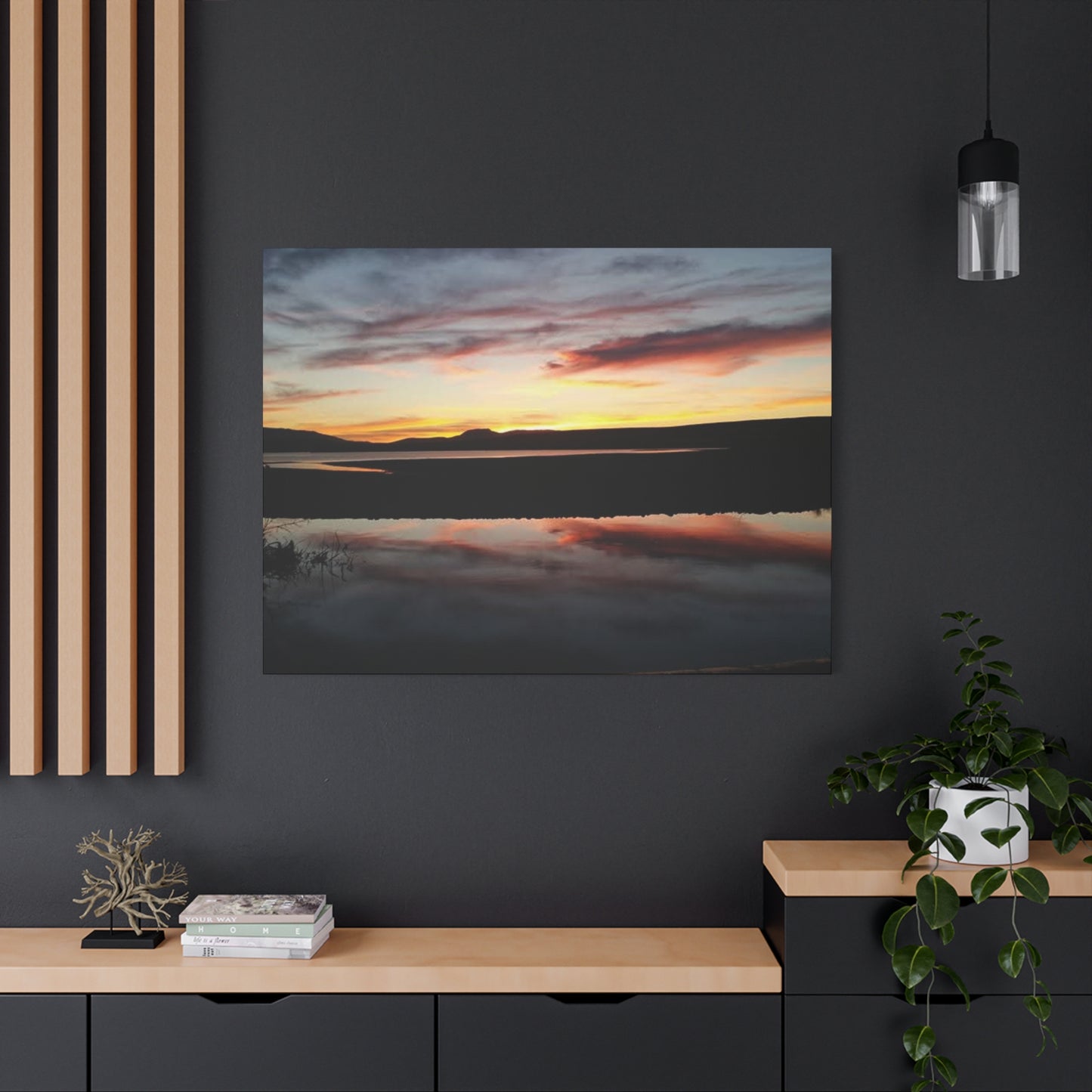 Montana Canyon Ferry Lake Sunset Canvas Wall Art, Serenity Decor, Gift for Nature Lovers, Home Decor, Outdoor Enthusiasts, Art Living Room, Bedroom