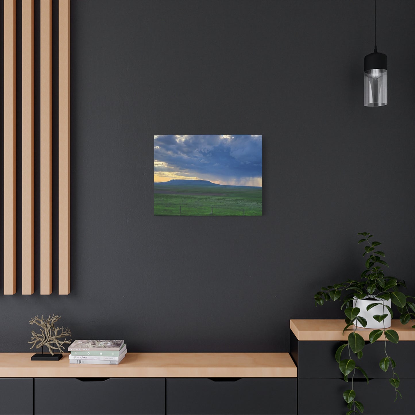 Square Butte Montana Storm Landscape Canvas Print, Nature Wall Art, Home Decor for Nature Lovers, Scenic Artwork