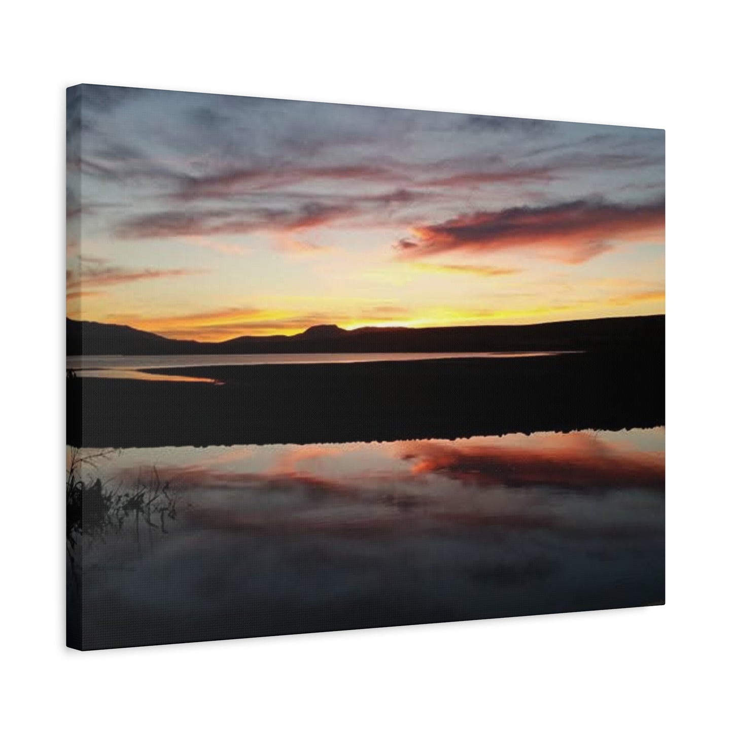 Montana Canyon Ferry Lake Sunset Canvas Wall Art, Serenity Decor, Gift for Nature Lovers, Home Decor, Outdoor Enthusiasts, Art Living Room, Bedroom