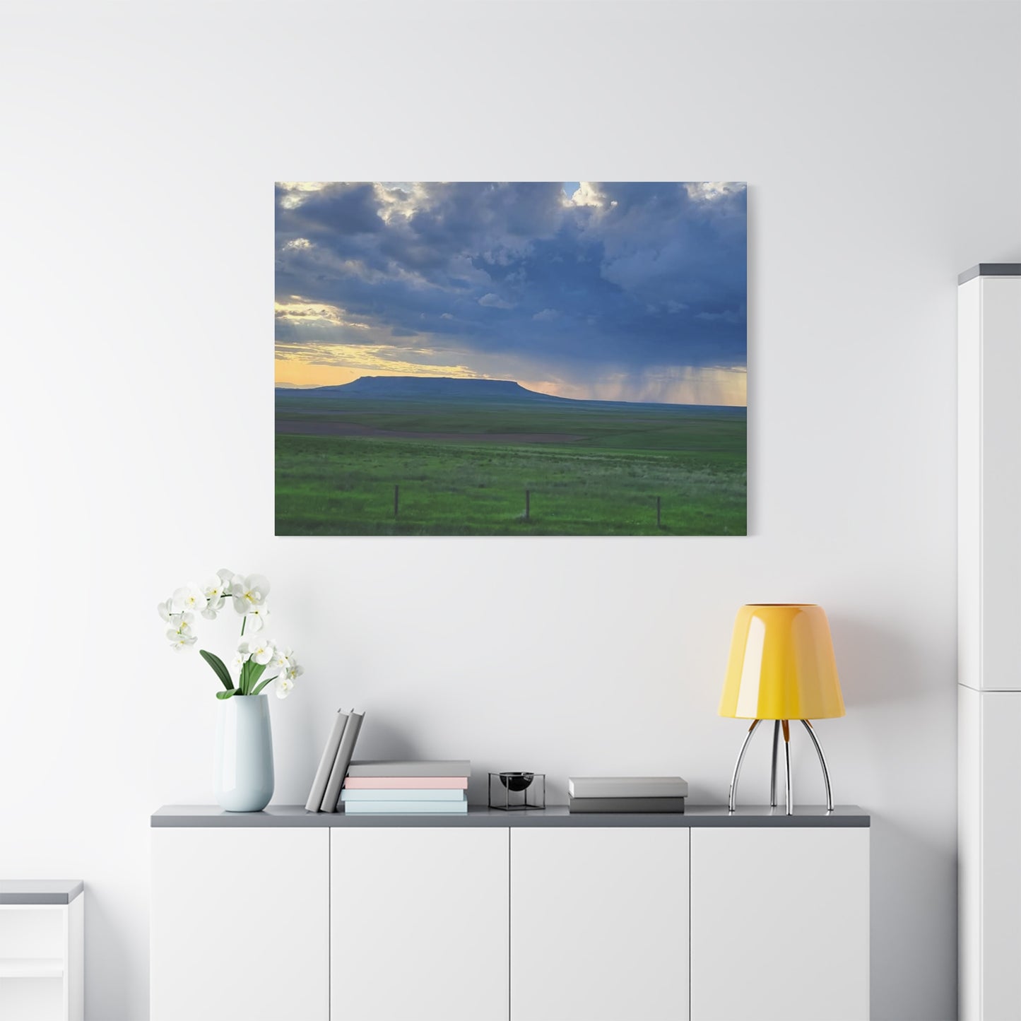 Square Butte Montana Storm Landscape Canvas Print, Nature Wall Art, Home Decor for Nature Lovers, Scenic Artwork