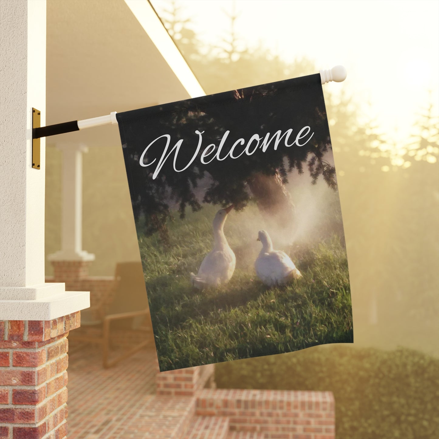 Welcome Duck Garden Banner | Cozy Outdoor Decor for Home