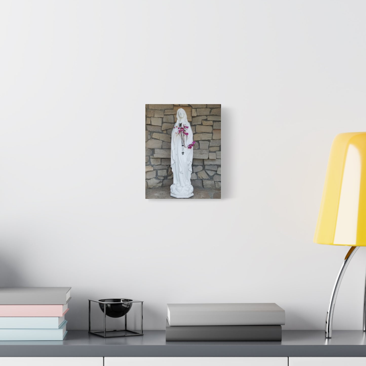 Religious Art Canvas, Virgin Mary Wall Decor, Spiritual Home Decor, Gift for Faith Families, Church Wall Art