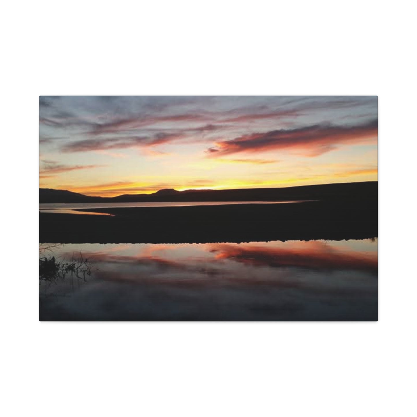 Montana Canyon Ferry Lake Sunset Canvas Wall Art, Serenity Decor, Gift for Nature Lovers, Home Decor, Outdoor Enthusiasts, Art Living Room, Bedroom