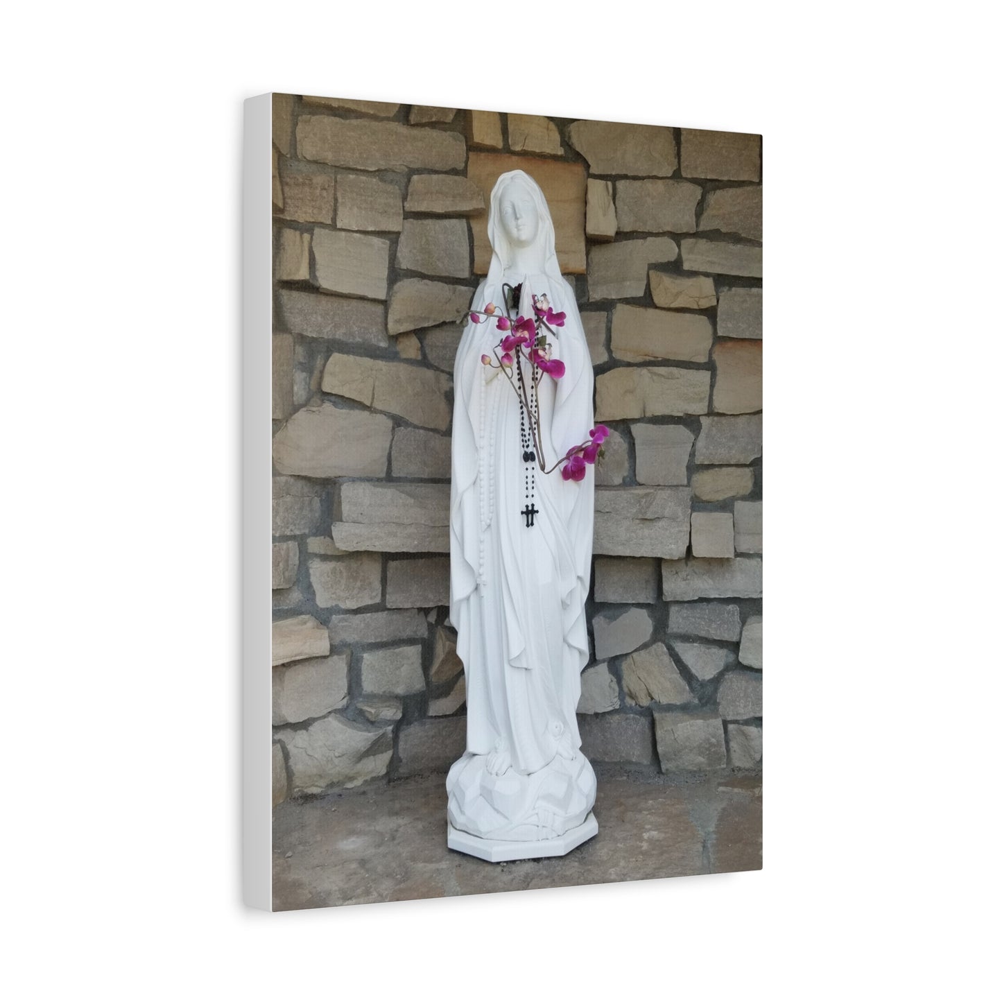 Religious Art Canvas, Virgin Mary Wall Decor, Spiritual Home Decor, Gift for Faith Families, Church Wall Art