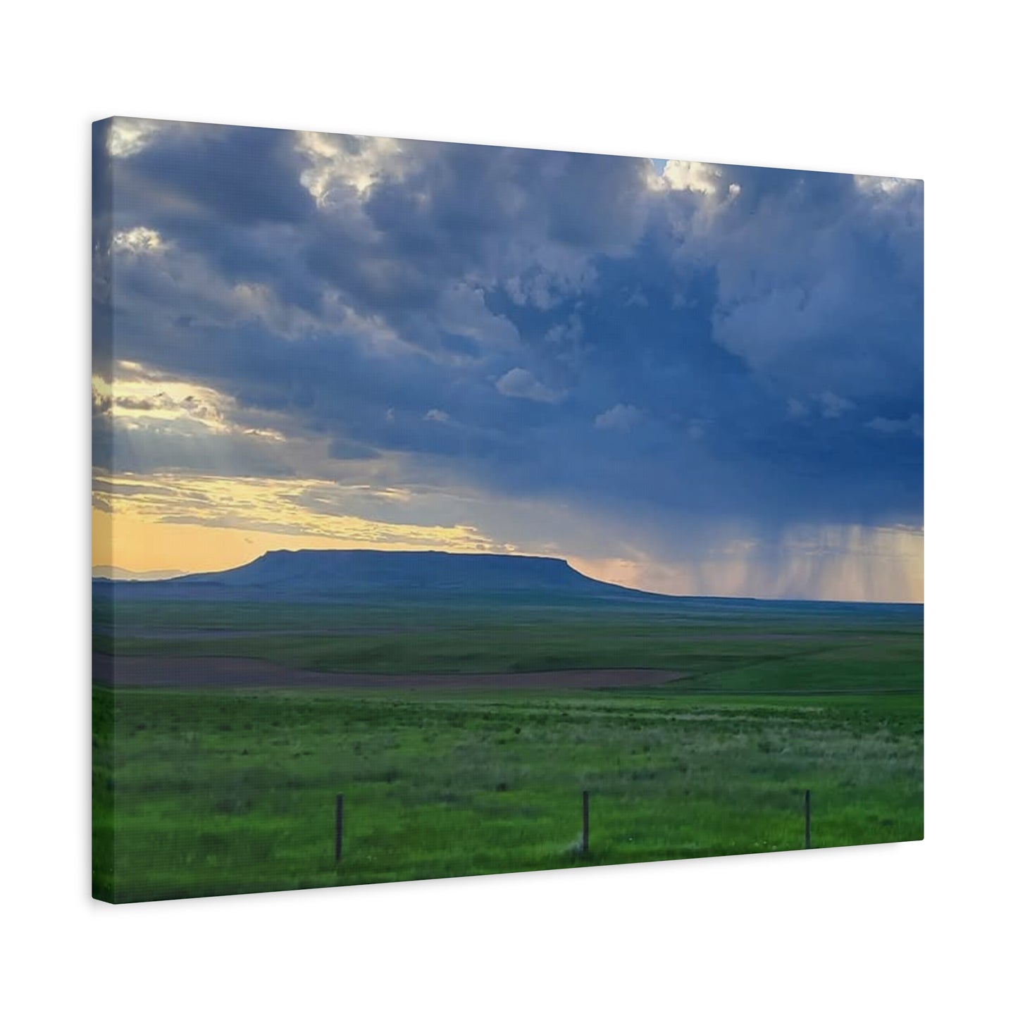 Square Butte Montana Storm Landscape Canvas Print, Nature Wall Art, Home Decor for Nature Lovers, Scenic Artwork