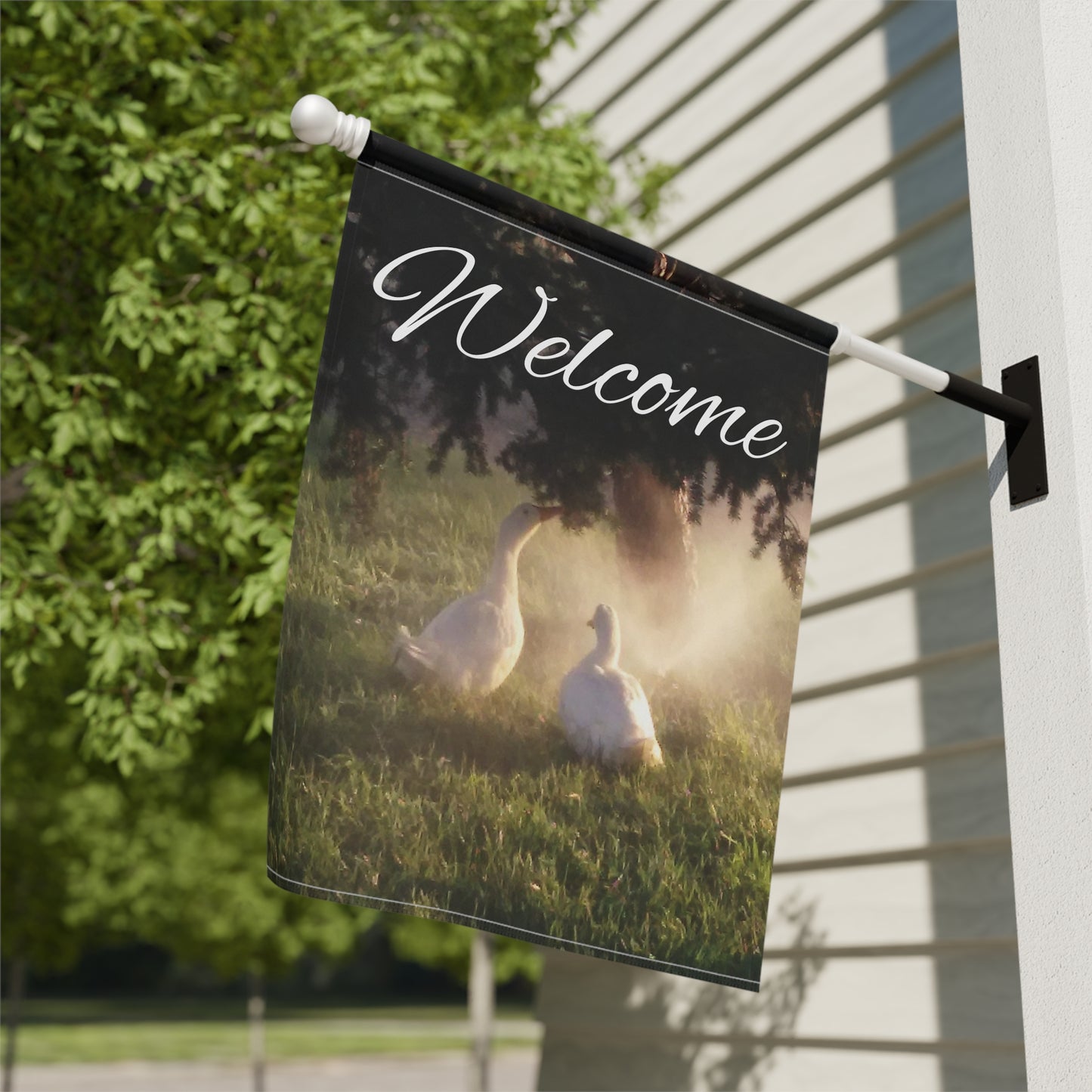 Welcome Duck Garden Banner | Cozy Outdoor Decor for Home