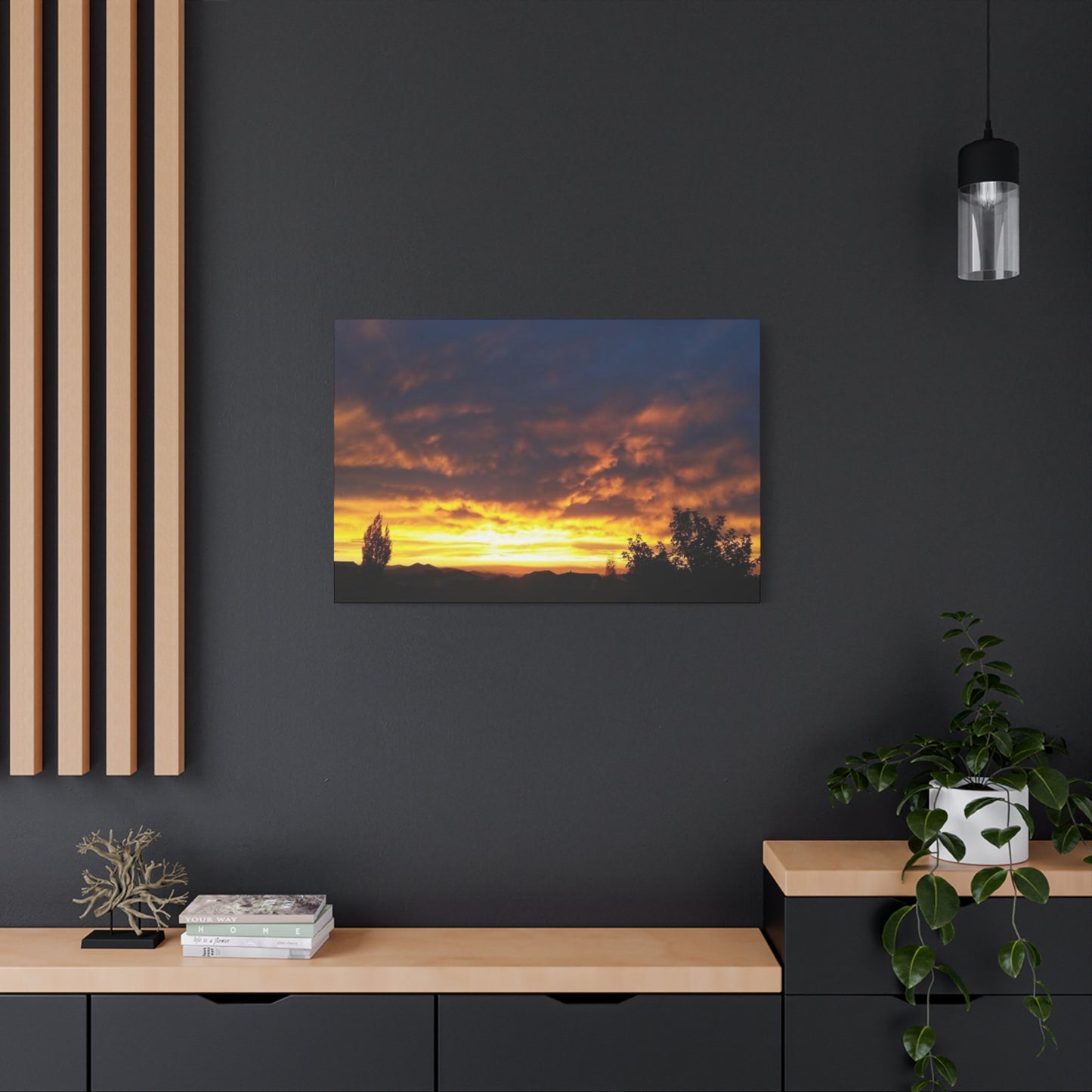 Montana Sunset Canvas Wall Art - Matte Stretched Print, 1.25" Deep