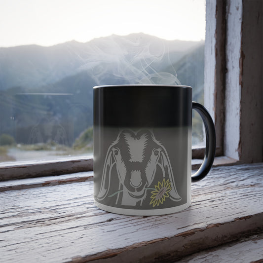 Funny Goat Color Morphing Mug - Unique Gift for Animal Lovers, Coffee Cup for Birthdays, Home Décor, Kitchen Accessory, Tea Lover