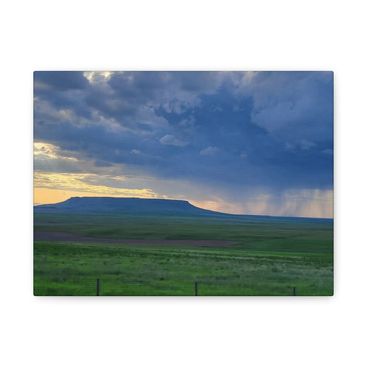 Square Butte Montana Storm Landscape Canvas Print, Nature Wall Art, Home Decor for Nature Lovers, Scenic Artwork