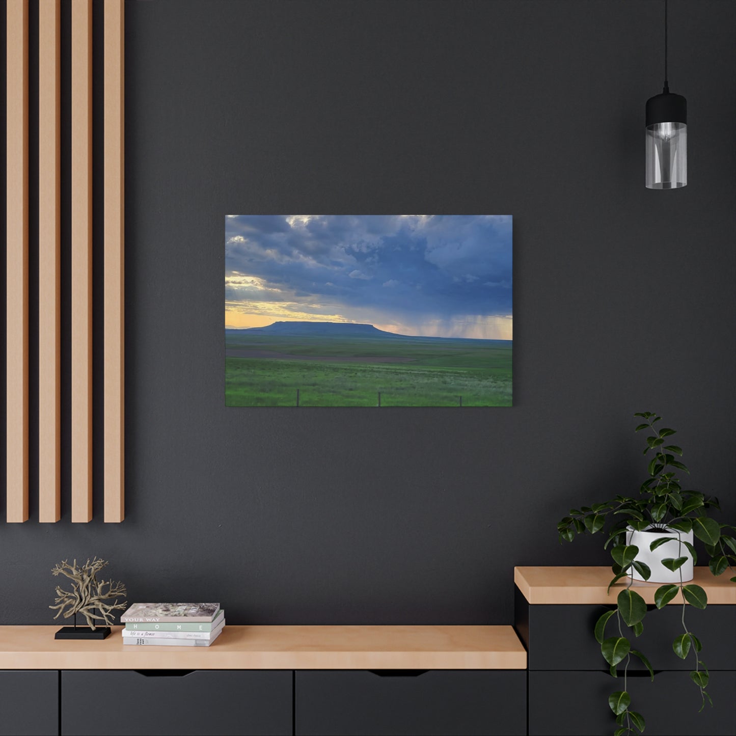 Square Butte Montana Storm Landscape Canvas Print, Nature Wall Art, Home Decor for Nature Lovers, Scenic Artwork