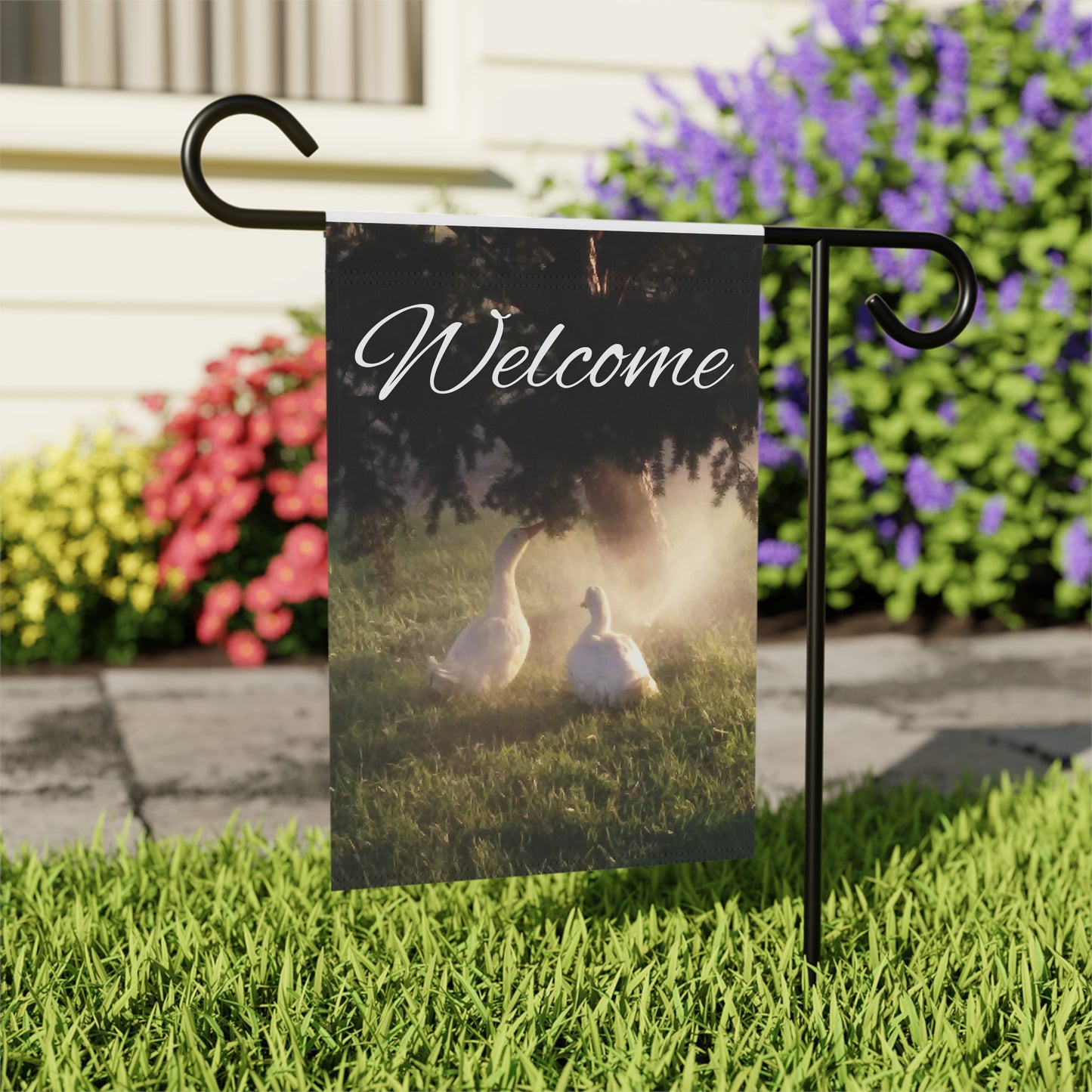 Welcome Duck Garden Banner | Cozy Outdoor Decor for Home