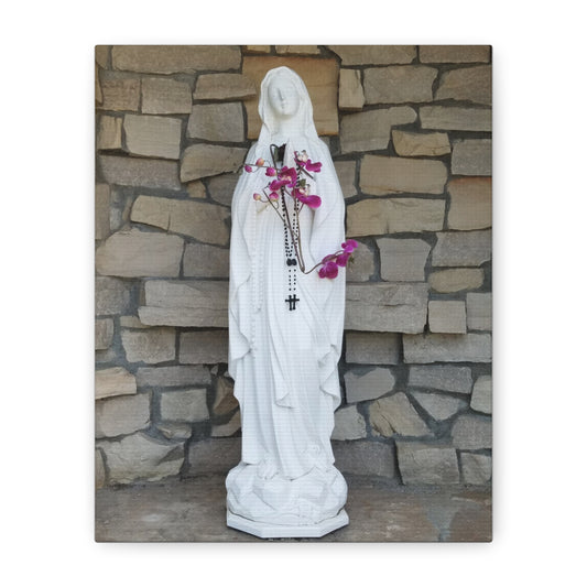 Religious Art Canvas, Virgin Mary Wall Decor, Spiritual Home Decor, Gift for Faith Families, Church Wall Art